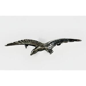 Vintage Sterling Silver 925 MEXICO SILVER Seagull MCM Bird Brooch Pin - 5.1g